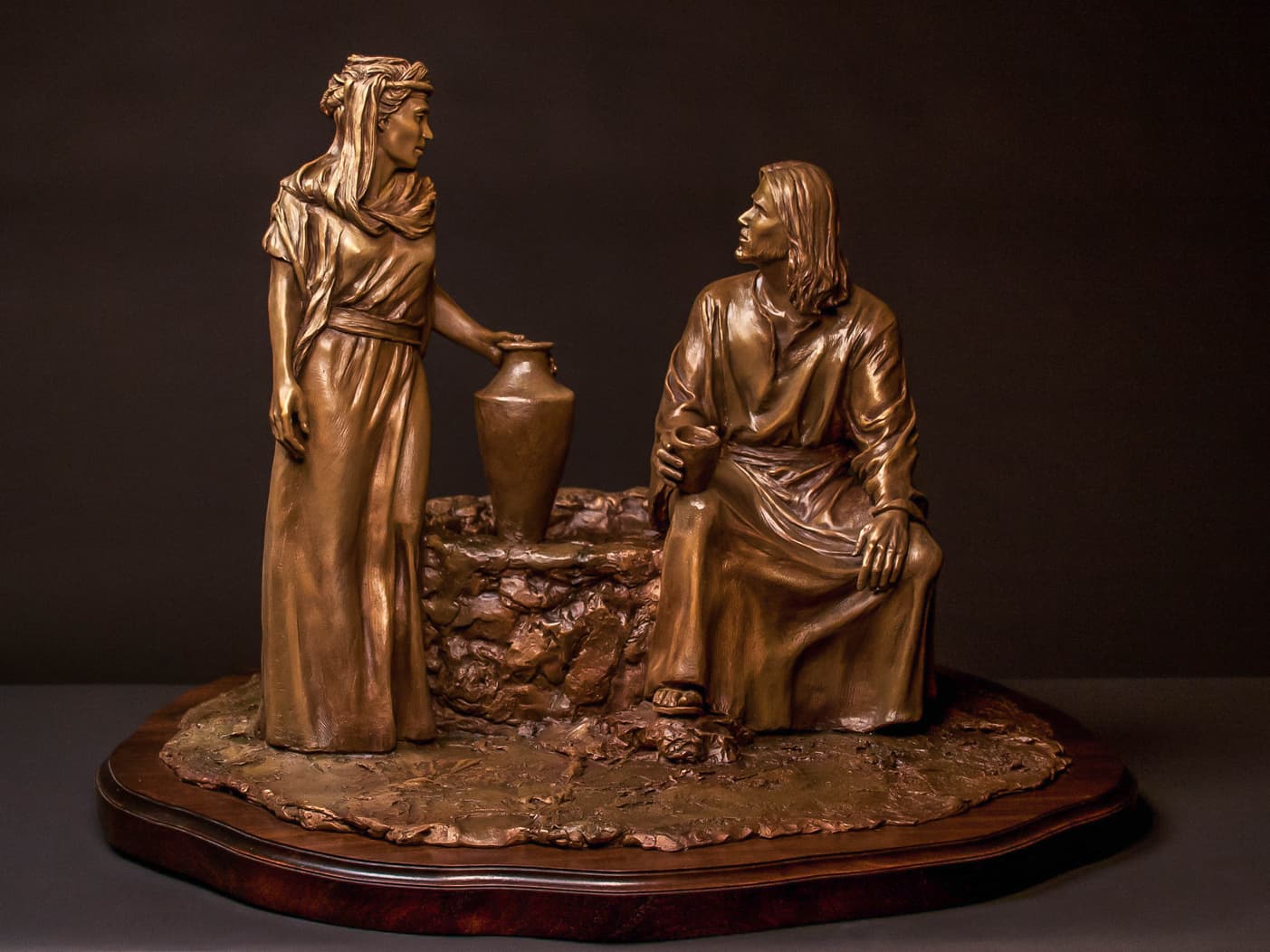 I Give You Living Water-01 Bronze Sculpture