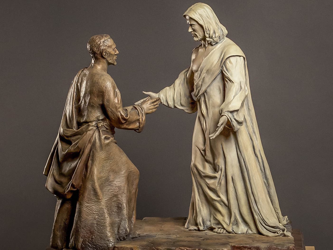 Reach In Faith-01 Bronze Sculpture