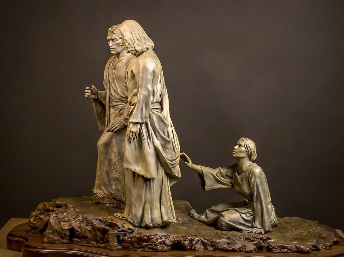 "Someone Hath Touched Me" Bronze Sculpture