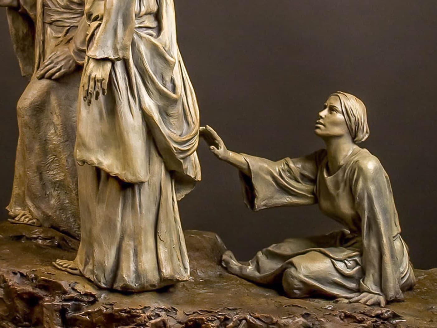 "Someone Hath Touched Me" Bronze Sculpture